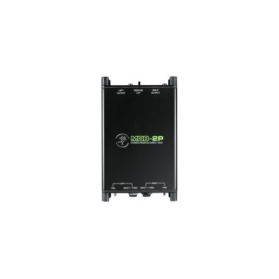 2. Mackie MDB-2P Passive DI-Box für Bass, Digitalpiano, Gitarre, Synthesizer, Schwarz, 20–20000 Hz, 140000 Ohm, 0,002 %