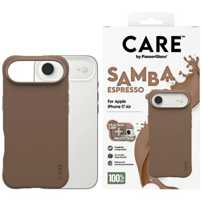 CARE by PanzerGlass Modische Samba MagSafe Hülle für iPhone Air - Braun