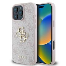 Guess 4G Big Logo Case für iPhone 16 Pro Max - Rosa