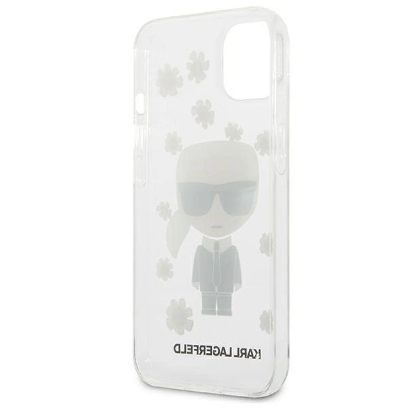 7. Karl Lagerfeld Flower Ikonik Karl Case für iPhone 13 mini - Transparent