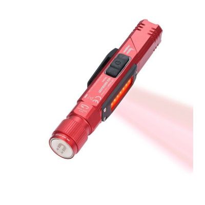 4. TROIKA ECO KNICKLICHT Rote Handtaschenlampe + Stirnbandtaschenlampe COB-LED