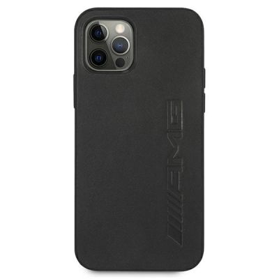 3. AMG Lederhülle mit Heißprägung für iPhone 12 Pro Max – Schwarz