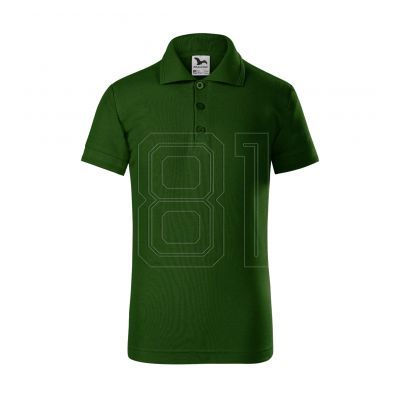 2. Piqué-Poloshirt für Kinder (Flaschengrün)