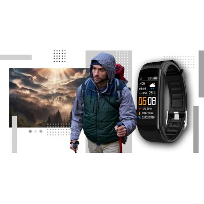 10. Smartwatch GIEWONT Schwarz und Weiß 2 Armbänder GW200-2