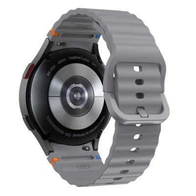 2. Tech-Protect Silikon-Sportarmband für Samsung Galaxy Watch 4/5/5 Pro/6/7/FE – Grau