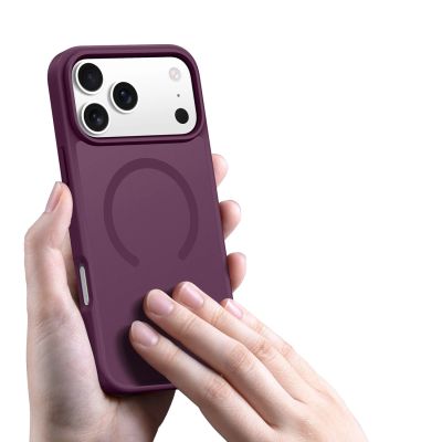 5. Dux Ducis Yind Hülle für iPhone 18 Pro / 17 Pro, MagSafe-kompatibel – Kirschrot