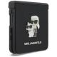 7. Karl Lagerfeld Karl&Choupette Saffiano Pins Hülle für Samsung Galaxy Z Flip 8 - Schwarz