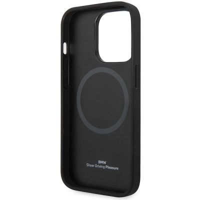 7. Hülle BMW BMHMP14XSLLNA iPhone 14 Pro Max 6.7" Navy/Navy Hardcase Leder Hot Stamp MagSafe