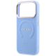 6. Guess Saffiano Peony & Ring MagSafe Hülle für iPhone 17 Pro / 18 Pro - Hellblau