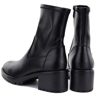 5. Schwarze Damen-Ankle-Boots mit hohem Absatz, Potocki SZ12835