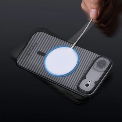 15. Nillkin CamShield Pro MagSafe-kompatible Hülle für iPhone 17 Air – Transparent Schwarz