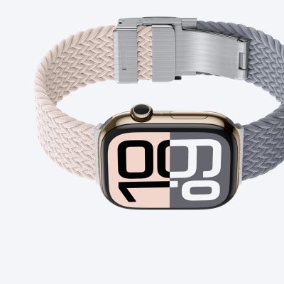 4. AmazingThing Blend Band Apple Watch 42mm 2er-Pack - Pink-Grau/Pink