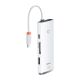 7. Baseus Lite Series multifunktionaler HUB USB Typ C - 2 x USB 3.0 / USB Typ C PD / HDMI 1,4 / SD / TF weiß (WKQX050102)