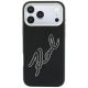 3. Karl Lagerfeld Schutzhülle mit großem, glattem Harz-Logo für iPhone 18 Pro Max / 17 Pro Max – Schwarz