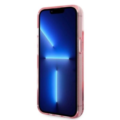 5. Karl Lagerfeld Glitter Choupette Head Hülle für iPhone 14 Plus – Rosa