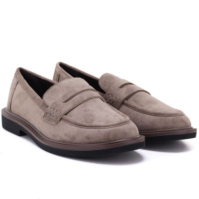 4. Damen-Wildleder-Lords-Schuhe beige Vinceza 62335