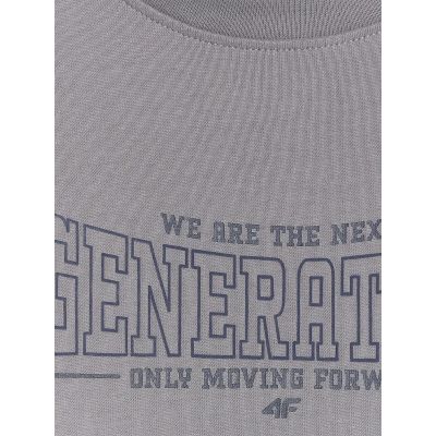 8. Langärmliges, locker geschnittenes Jungen-Shirt mit Aufdruck, Größe 4F 4FJRSS26TLONM631-24S
