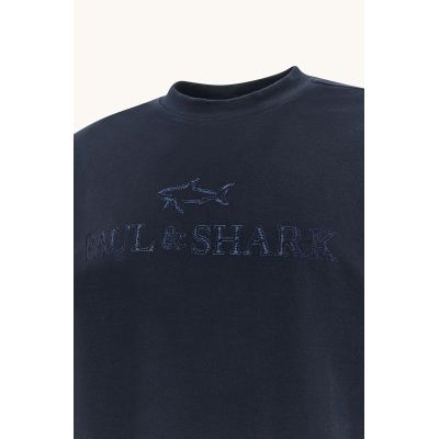 4. Paul&Shark Herren-Sweatshirt aus Baumwolle und Lyocell, marineblau 26411803-50