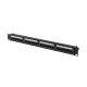 7. LANBERG Patchpanel, 24 Ports, 1 HE, 19" CAT.6A UTP, Schwarz, PPUA-1024-B