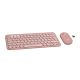 4. Logitech Pebble 2 Combo Tastatur und Maus (universell, kabellos per Funk + Bluetooth, QWERTZ-Tastatur, amerikanische und internationale Tastatur, Pink)