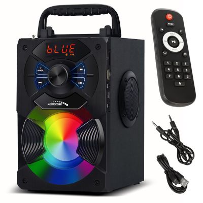 6. Audiocore tragbarer Bluetooth-Lautsprecher, FM-Radio, SD/MMC-Kartensteckplatz, AUX, USB, Fernbedienung, AC730