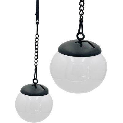 19. Solarlampe, Kugelhalterung aus Kunststoff mit Clip, 10 x 30 cm