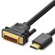 Ugreen HD106 DVI 24+1 Pin/HDMI FHD 60Hz Kabel 1,5 m (schwarz)