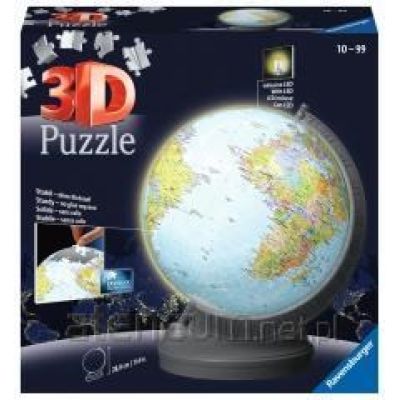 4. Ravensburger 11549 Puzzle, 3D-Puzzle, 540 Teile, Globus.