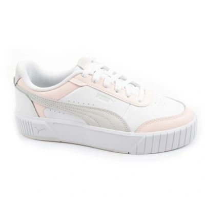 Puma Damen-Sportschuhe Carina Mia Sneaker aus Leder, weiß