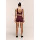 4. CASALL Sublime Folded Hotpants Damen-Trainingsleggings Burgunderrot