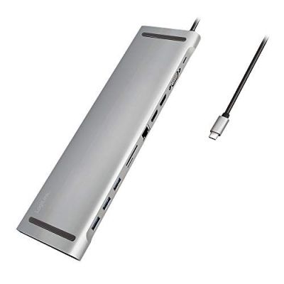 11. LogiLink UA0373 – Kabelgebunden – USB 3.2 Gen 1 (3.1 Gen 1) Typ-C – 100 W – 3,5 mm – 10.100.1000 Mbit/s – Aluminium
