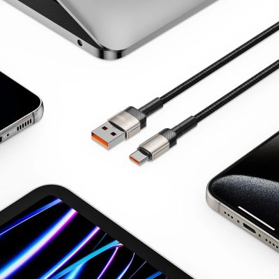 5. Tech-Protect UltraBoost Evo USB-C/USB-A-Kabel 100 W 5 A 1 m – Titan