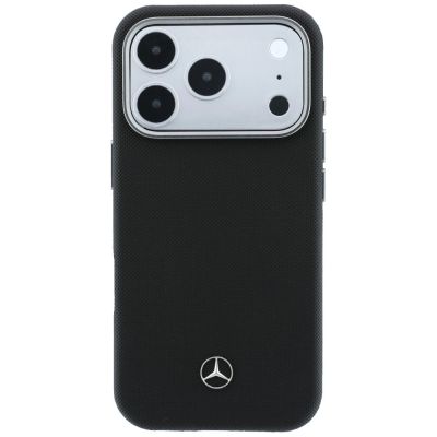 3. Mercedes Leder-Schutzhülle mit Grillmuster und MagSafe-Funktion für iPhone 17 Pro – Schwarz