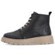 9. Schwarze Plateau-Stiefeletten aus Leder für Damen, Rieker 70405-01