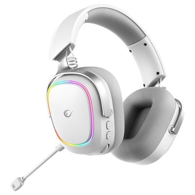 5. Rampage RETSU Kopfhörer, kabellos, On-Ear, Bluetooth 2,4 GHz, RGB, Weiß