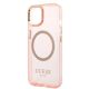 6. Ratet Guess , GUHMP14MHTCMP iPhone 14 Plus 6,7" rosa/rosa Hartschale Gold Outline Translucent MagSafe