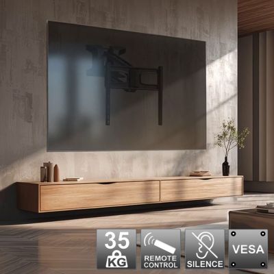 18. MACLEAN Elektrische TV-Halterung über dem Kamin 37"-70" 35 kg mit Fernbedienung MC-891