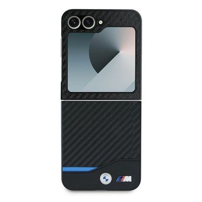2. BMW Carbon Blue Line Hülle für Samsung Galaxy Z Flip 6 - schwarz