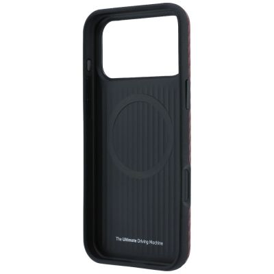 7. BMW M Carbon Metal Logo MagSafe Hülle für iPhone 17 Pro Max / 18 Pro Max - Burgunderrot