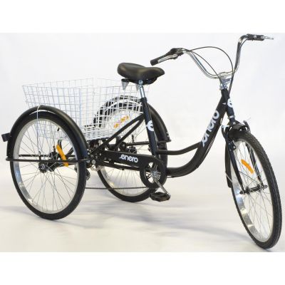 20. Dreirad, 24 Zoll, schwarz, Shimano 6-Gang