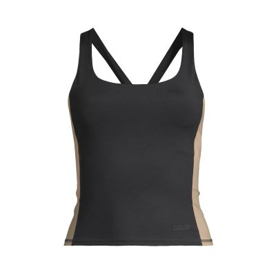 CASALL Damen-Tanktop mit formgebendem Block-BH, Schwarz