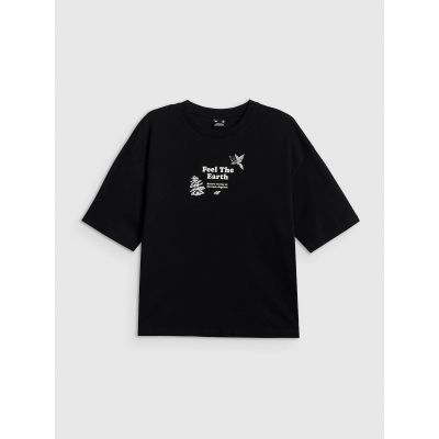 5. Damen-T-Shirt mit Aufdruck, regulär, Größe 4F 4FRSS26TTSHF3704-20S