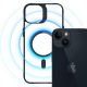 6. 3mk Satin Armor MagCase Hülle mit MagSafe für iPhone 13/14 – transparent mit schwarzem Rahmen
