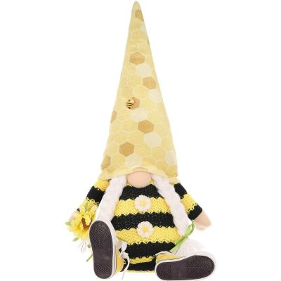 2. SQUARE GNOME SITTING BEE 35+6CM IN SNEAKERS SNEAKER FRÜHLINGSDEKORATION