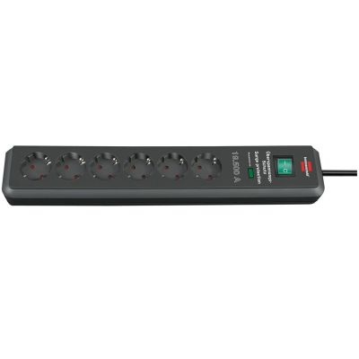 Brennenstuhl SS Secure-Tec 6-fach, 19.500 A, anthrazit, 2 m
