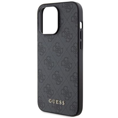 6. Guess 4G Metal Gold Logo iPhone 15 Pro Hülle - Grau