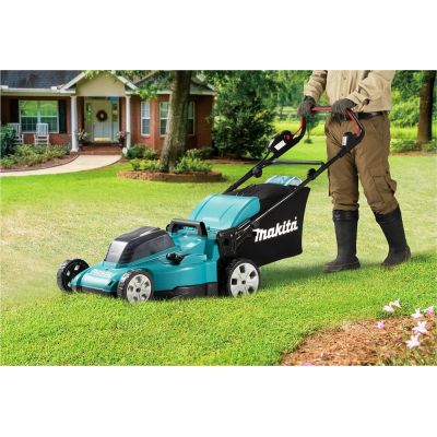 18. Makita DLM480Z Akku-Rasenmäher (Schiebemäher) Schwarz, Türkis