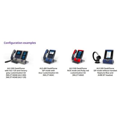 6. Alcatel-Lucent Enterprise ALE-300 VoIP-Telefon mit blauem LCD-Display
