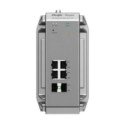 5. Ruijie Networks RG-NIS3100-4GT2SFP-HP Managed Network Switch L2 Gigabit Ethernet (10/100/1000) unterstützt PoE (Grau)