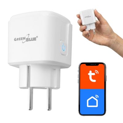 8. GREENBLUE WLAN-Steckdose mit Fernbedienung, kompatibel mit Android/iOS/Alexa/Google Home, Timer, Wattmeter, max. 16 A/3840 W GB735 W